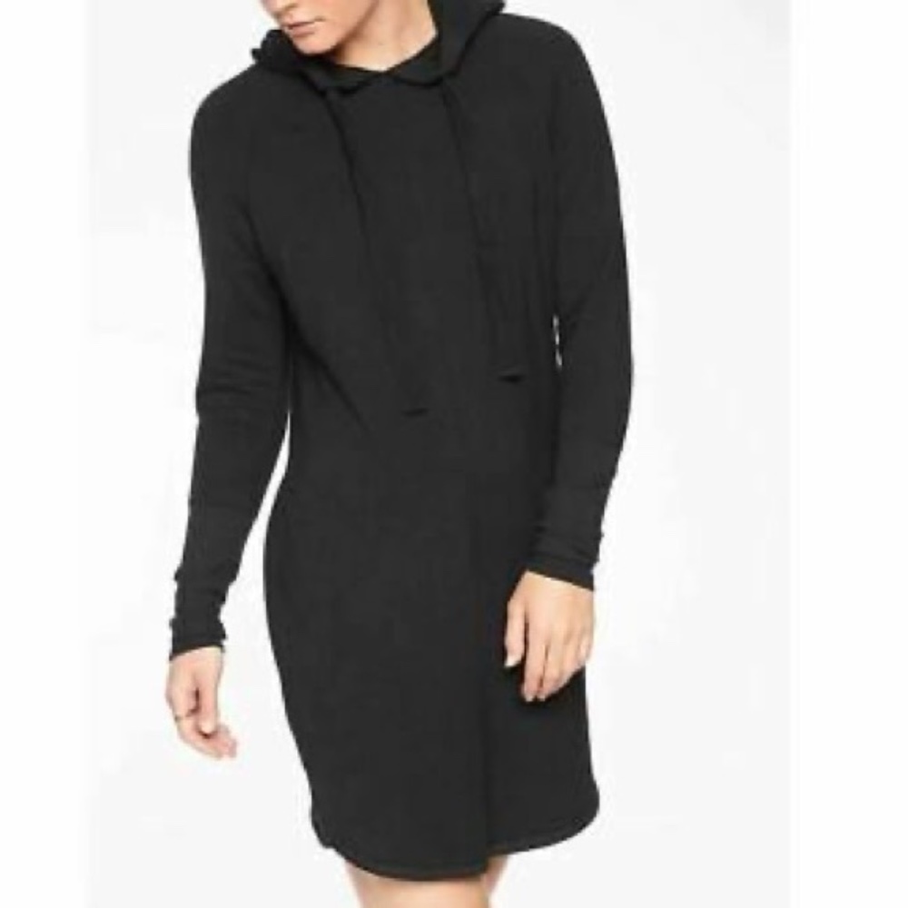 Athleta Black Solitude Hoodie Dress